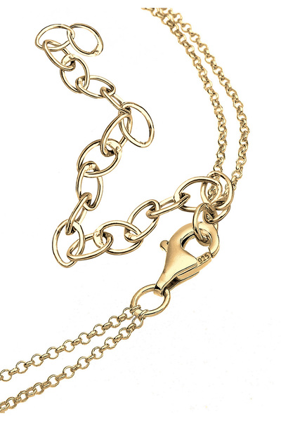 ELLI Schmuckset Layer Kette Kreis Stecker Geo 925 Sterling Silber