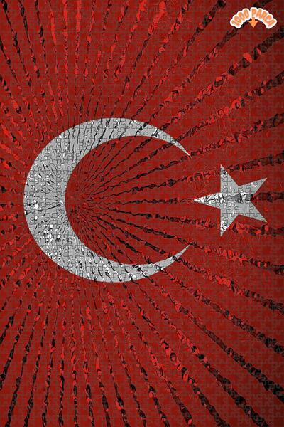 Teona Ahşap Türk Bayrağı Dekoratif Çift Katlı Çerçeveli Asılabilir Ahşap Puzzle 1000 PARÇA 50X70