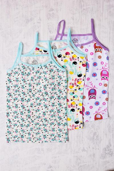 GÜMÜŞ Girl's 3-Piece Printed Patterned Undershirt