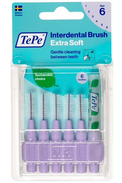 TePe Arayüz Fırçası Blıster Ekstra Soft Yumuşak Mor 1.1 Mm 6 Lı