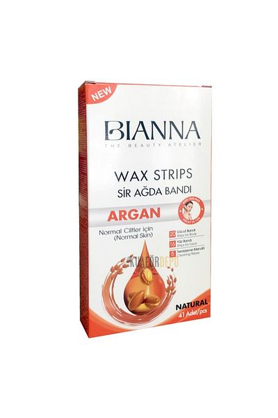 Bianna Wax Strips Arğan Oil Waxing Strip 41 Pieces