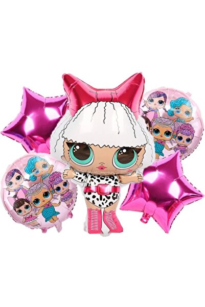 MFM Set baloane din folie pentru papusa Lol fucsia