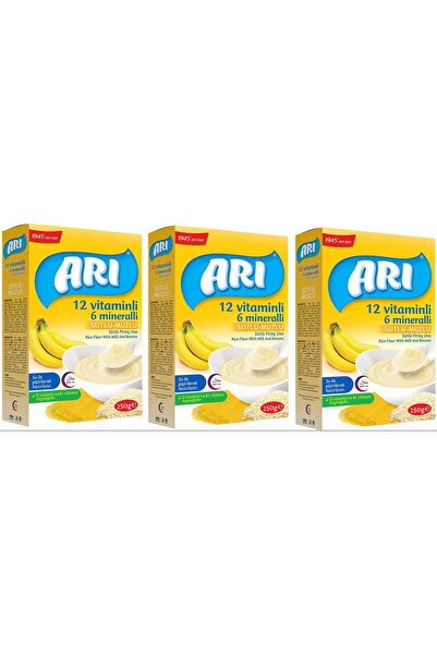 Arı Mama Sütlü Muzlu Pirinç Unu 250 gr X 3 Adet