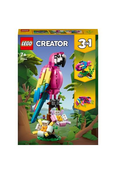 LEGO ® Creator Exotic Pink Parrot 31144 - الببغاء والأسماك والضفادع M للأطفال من سن 7 سنوات فما فوق