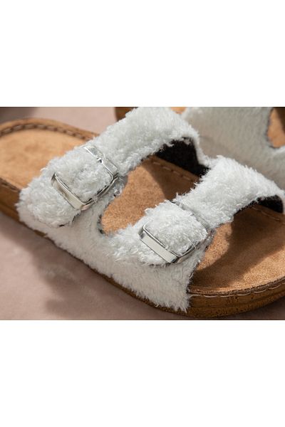 English Home Papuci de casă pentru femei Cozy Sherpa 37 crem