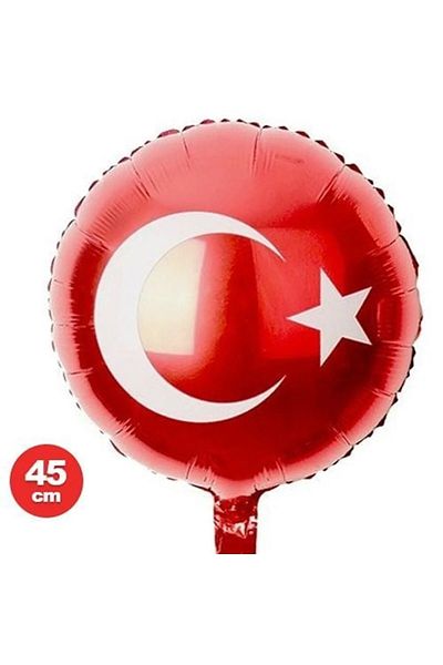 BEST PARTİ DOĞUM GÜNÜ PARTİ SÜSLERİ 23 April 29 October Turkish Flag Themed Foil Balloon 45 Cm 1 Piece