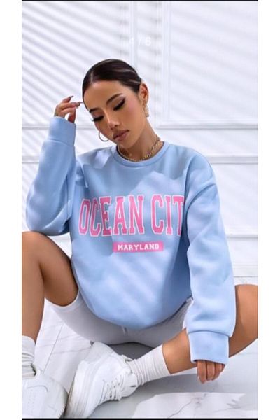 BENROMA OCEAN CITY Printed Oversize Sweat