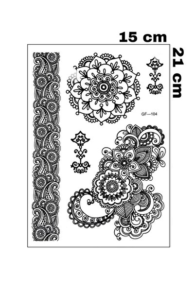 Mecit Tuhafiye DANTEL ŞEKİLLİ BACAK KOL VUCUT GEÇİCİ DÖVME