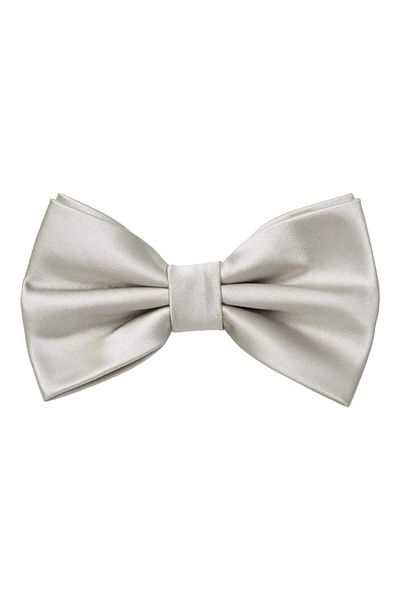 Trenderrs Papion din satin de culoare solidă pentru bărbați