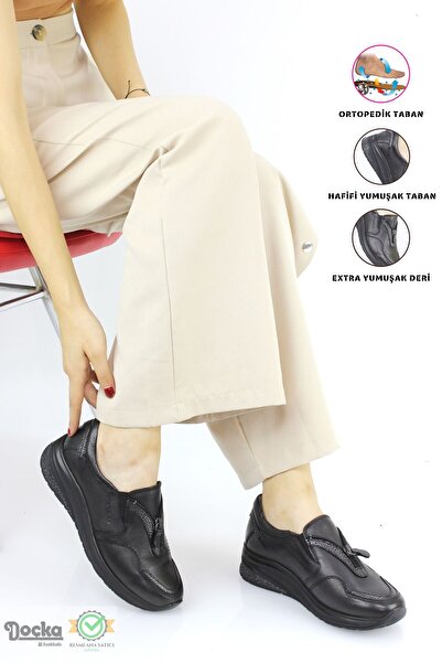 Forelli Kadın Bağcıksız Hakiki Deri Ortopedık Günlük Ayakkabı