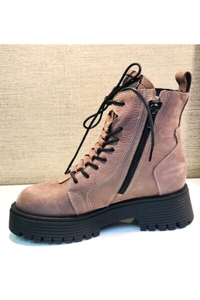 Mammamia D23kb-5045 Γυναικείες μπότες από γνήσιο δέρμα Mink Nubuck