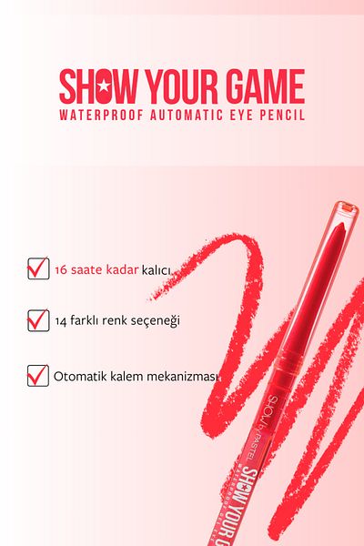 Show by Pastel Show Your Game Waterproof Gel Eye Pencil - Waterproof Gel Eye Pencil Set of 6