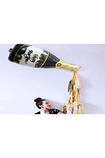 DÜVENCİ TİCARET NEW YEAR Happy new year bottle foil balloon