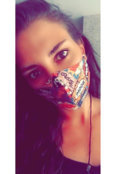 SütreTasarım Çift Katmanlı %100 Pamuklu Kumaştan Yıkanabilir Yüz Maskesi