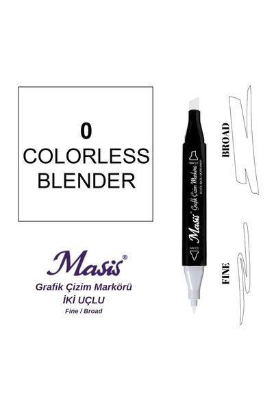 Masis Twin Çift Uçlu Marker Kalemi 0 Colorless Blender