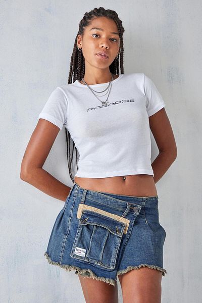 september island Mini Denim Skirt with Pockets
