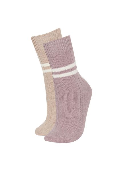 DeFacto Women's 2-Piece Cotton Winter Socks A3384axns