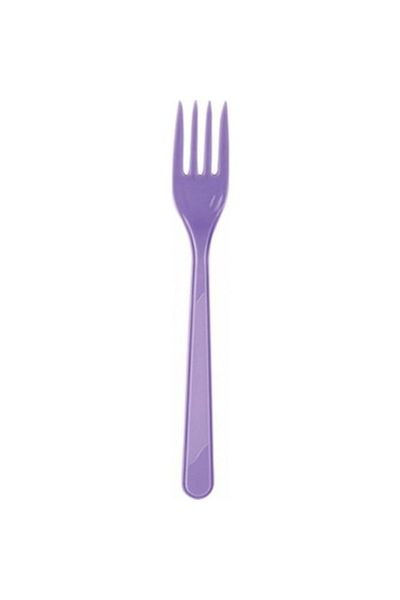 partideyince Plastic Fork Purple 25 Pieces