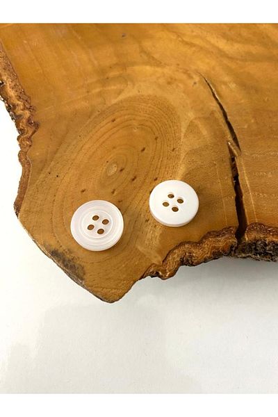 canan dizayn 12.5 MM WHITE SHIRT BUTTON (30 PIECES)