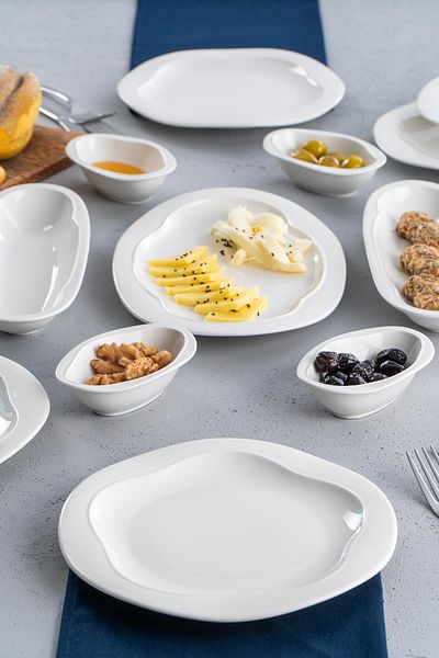 ACAR Rowena 13 Piece Porcelain Breakfast Set for 6 People