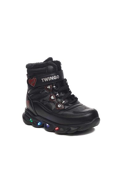 Twingo TWINGO 9065 BOOTIES BLACK WITH WOOL INSIDE, RESISTANT TO WATER AND COLD, NON-SLIP SOLE CHILDREN'S BOOTS
