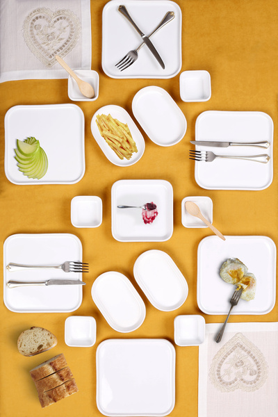 Evim Sepette 17 Parça Pera Serisi Kahvaltı Takımı & Yemek Takımı & Pasta Seti