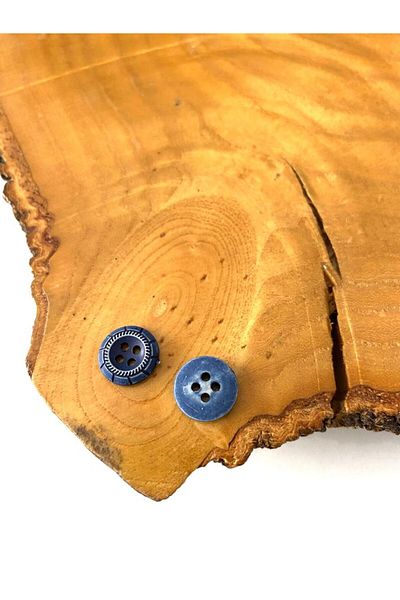 canan dizayn 11.5 MM DARK BLUE POLYESTER BUTTON (25 PIECES)