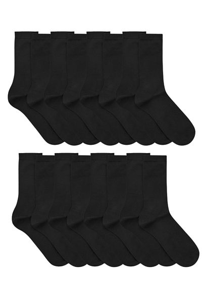 Fs Fresh Socks 8 пакета безшевни обикновени класически памучни черни мъжки чорапи с дълги чорапи