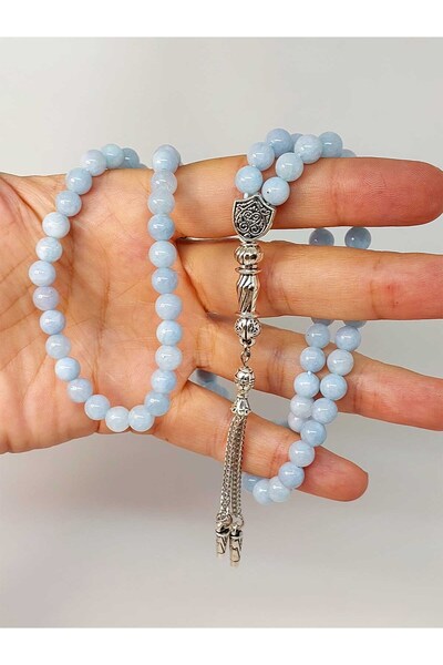 Yasamtohumu Akvamarin kamen 99 molitvenih perli 6mm