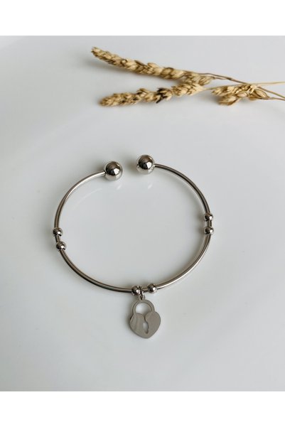 Generic Brand Stainless Steel Silver Figured Charm Adjustable Bracelet