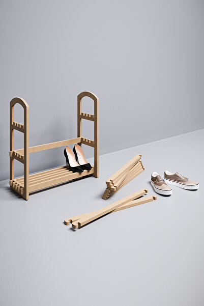 bangu Demonte Portatif 3 Raflı Ayakkabılık Çok Amaçlı Dolap Antre Hol Kapı Önü %100 MDF