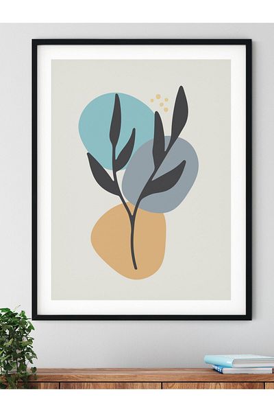 Postifull Botanical and Aesthetic Wall Painting, Frameless Poster, Living Room, Kitchen and Office Wall Decoration