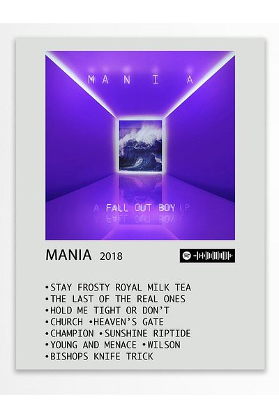 Postifull Άλμπουμ Polaroid Αφίσα τοίχου - Συμβατή αφίσα με Spotify - Διακόσμηση τοίχου - Χαρτί με παχιά επίστρωση - Χωρίς πλαίσιο