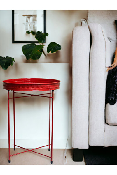 metalshop Metal Geniş Tepsili Katlanır Sehpa