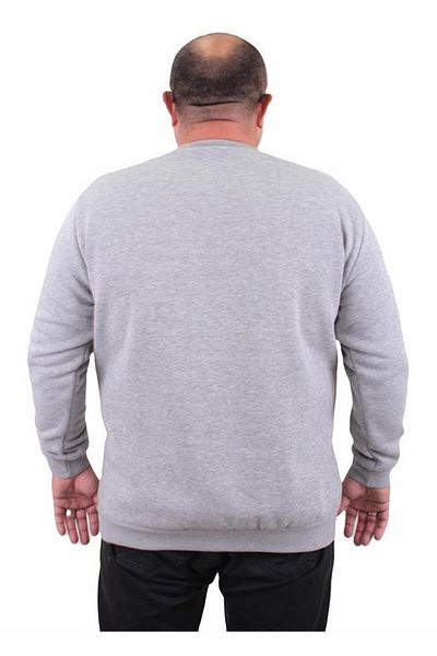 Starbattal Мъжки спортен суитшърт с нулева яка, размер Plus Size, Conture Club 23203, СИВ МЕЛАНЖ