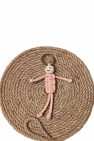 nftart.design سلسلة مفاتيح مينيوم مكرامية مع شكل طفل (عيد ميلاد، استحمام الطف...