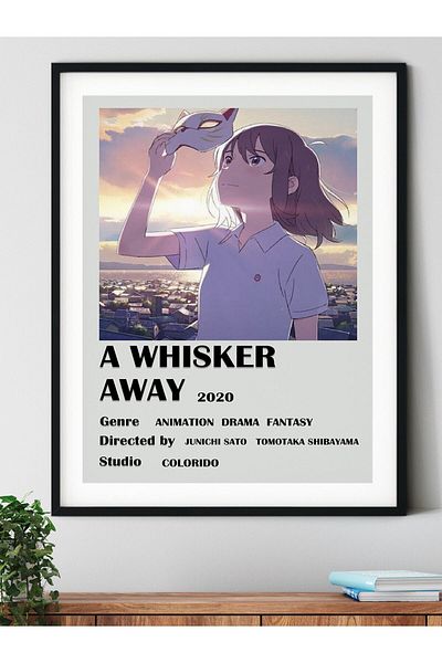 Postifull Αφίσα Anime A Whisker Away - Διακόσμηση τοίχου από χαρτί χωρίς πλαίσιο και παχύ χρώμα