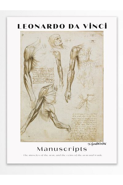 Postifull Αφίσα τοίχου Leonardo Da Vinci - Σειρά Art - Χοντρό χαρτί - Χωρίς πλαίσιο