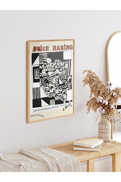 Postifull Keith Haring Tasarım Poster - Modern Sanat Duvar Posteri - Çerçevesiz Poster - Sanat Serisi