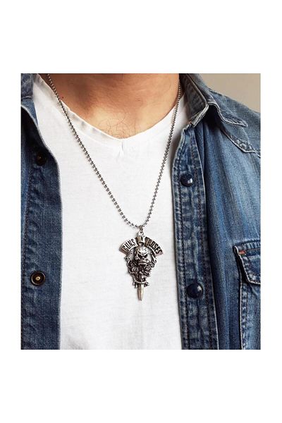 Bijustore Guns N Roses Men's Necklace Design