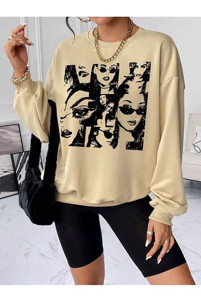 BENROMA Φούτερ unisex FACE PRINTED
