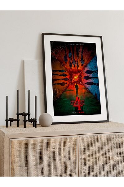 Postifull Netflix Stranger Things Season - 4 Wall Painting, Frameless Poster, Living Room, Room and Office Wall Decor