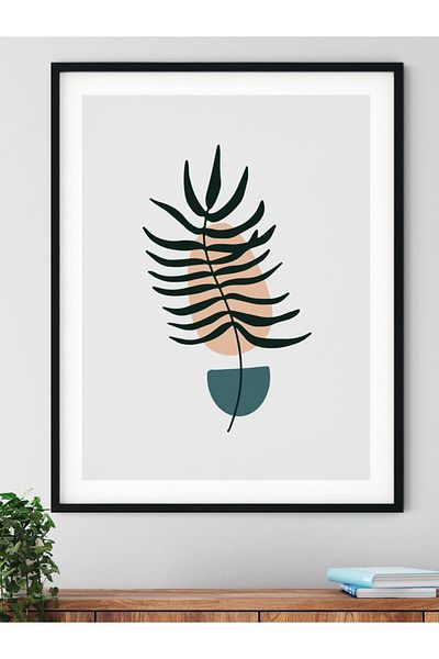 Postifull Pictură murală botanică și estetică, poster fără încadrare, decor de perete pentru living, bucătărie și birou