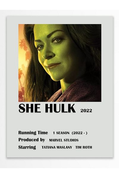 Postifull Αφίσα She Hulk Unframed - Διακόσμηση τοίχου - Αφίσα τηλεοπτικής σειράς και ταινίας - Χαρτί με χοντρή επίστρωση