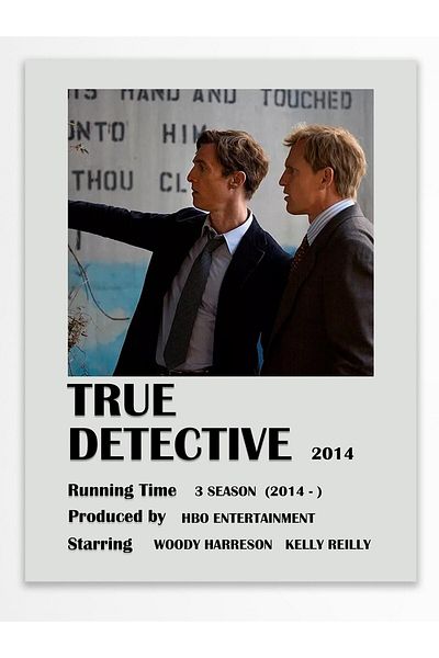 Postifull Αφίσα True Detective Frameless - Διακόσμηση τοίχου - Χαρτί με χοντρή επίστρωση