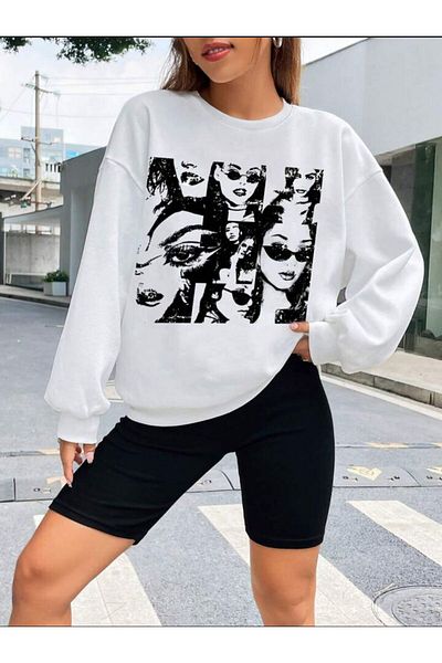 BENROMA Φούτερ unisex με ΠΡΟΣΩΠΟ