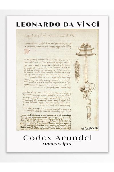 Postifull Αφίσα τοίχου Leonardo Da Vinci - Σειρά Art - Χοντρό χαρτί - Χωρίς πλαίσιο