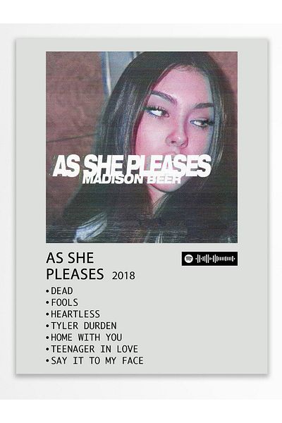 Postifull Αφίσα άλμπουμ Polaroid συμβατή με Spotify - Διακόσμηση τοίχου - Χαρτί με παχιά επίστρωση - Χωρίς πλαίσιο