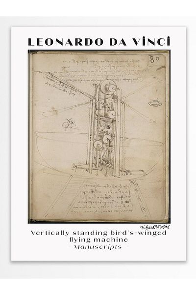 Postifull Αφίσα τοίχου Leonardo Da Vinci - Σειρά Art - Χοντρό χαρτί - Χωρίς πλαίσιο