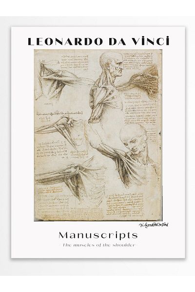 Postifull Αφίσα τοίχου Leonardo Da Vinci - Σειρά Art - Χοντρό χαρτί - Χωρίς πλαίσιο